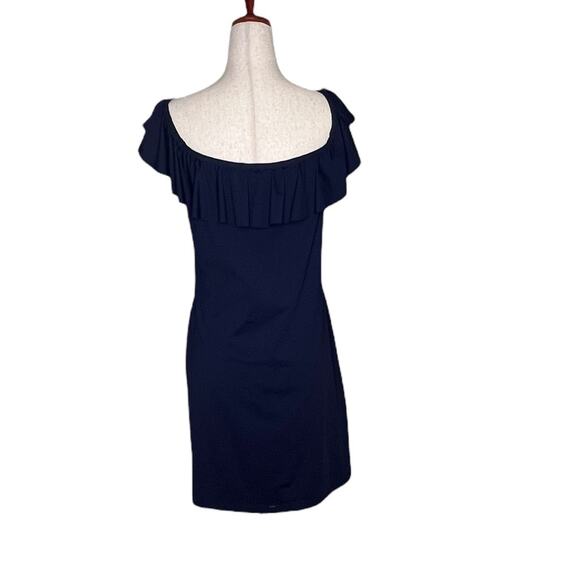 *NWOT Tommy Bahama St. Lucia Ruffle OTS Cover-Up Navy Dress – Sz M - Picture 6 of 7